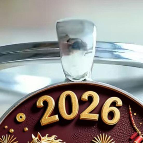 Брелок со стеклянной статуэткой лошади 2026 год год лошади талисман на удачу цельное кольцо для ключей ключи рюкзаки украшение для автомобиля
