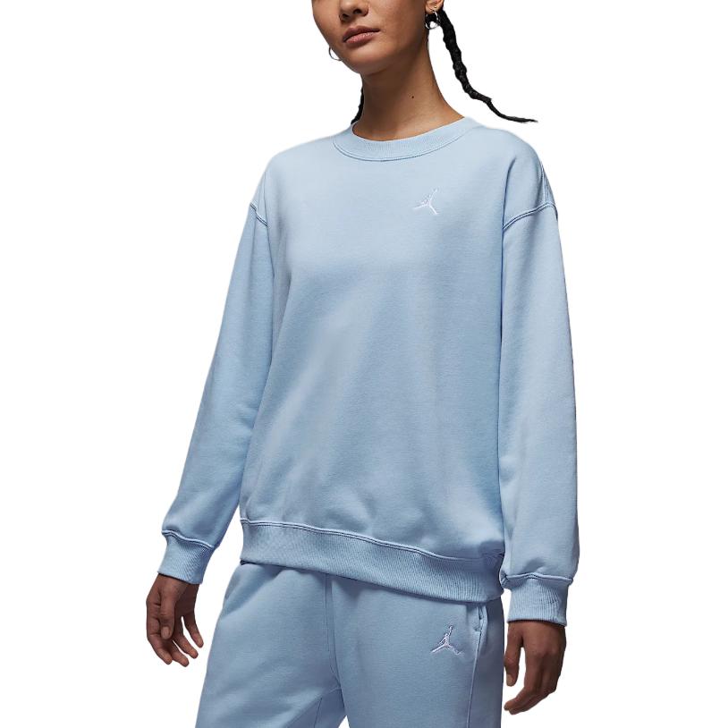 Новый свитшот Jordan Brooklyn Fleece Jumpman Женский Голубой водородный/Белый HJ1354-407