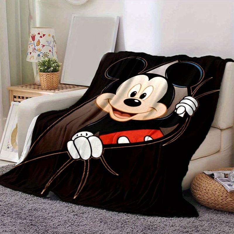 1 шт., Уютное одеяло для дома с Микки Маусом: Идеальный подарок для вашей спальни, гостиной или в дорогу, Фланелевое покрывало, Идеально подходит для диванов