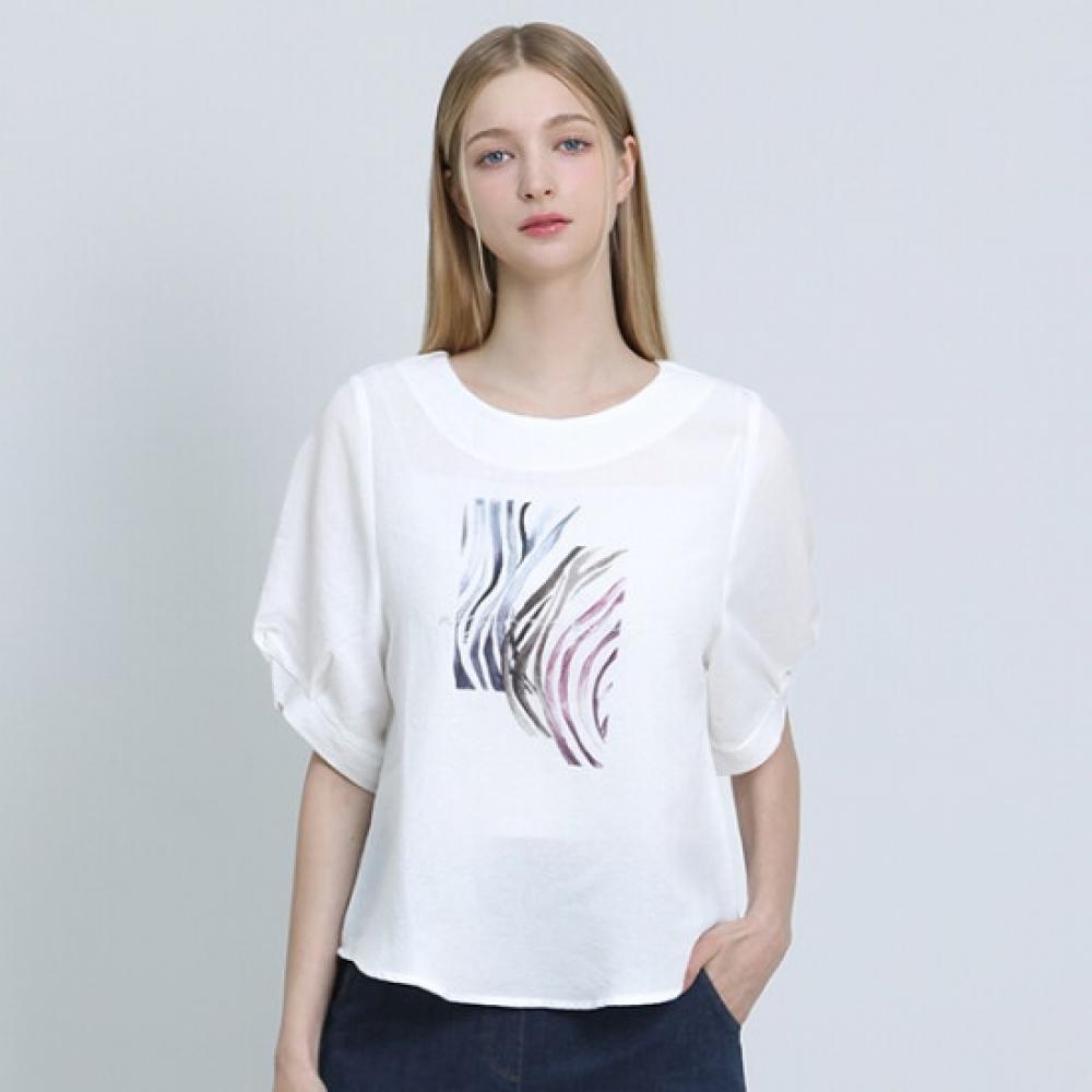 Cresson Modern Lettering 7 8 Sleeve Shirt Blouse