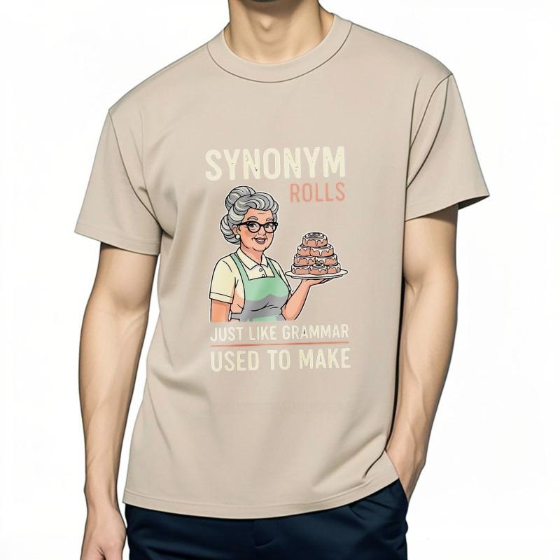 men brand tshirt Vintage summer Boys tshirt Synonym Rolls Just Like Grammar Used To Make Short Sleeve Travel Oneck tops