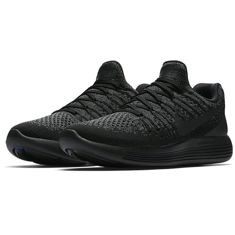 Nike LunarEpic Low Flyknit 2 Черный Темно-серый Женские кроссовки Темно-серый-Голубой 863780-004