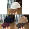 Corduroy Baseball Cap For Women With Embroidered Letters And Wide Brim For Casual Fall Wear
