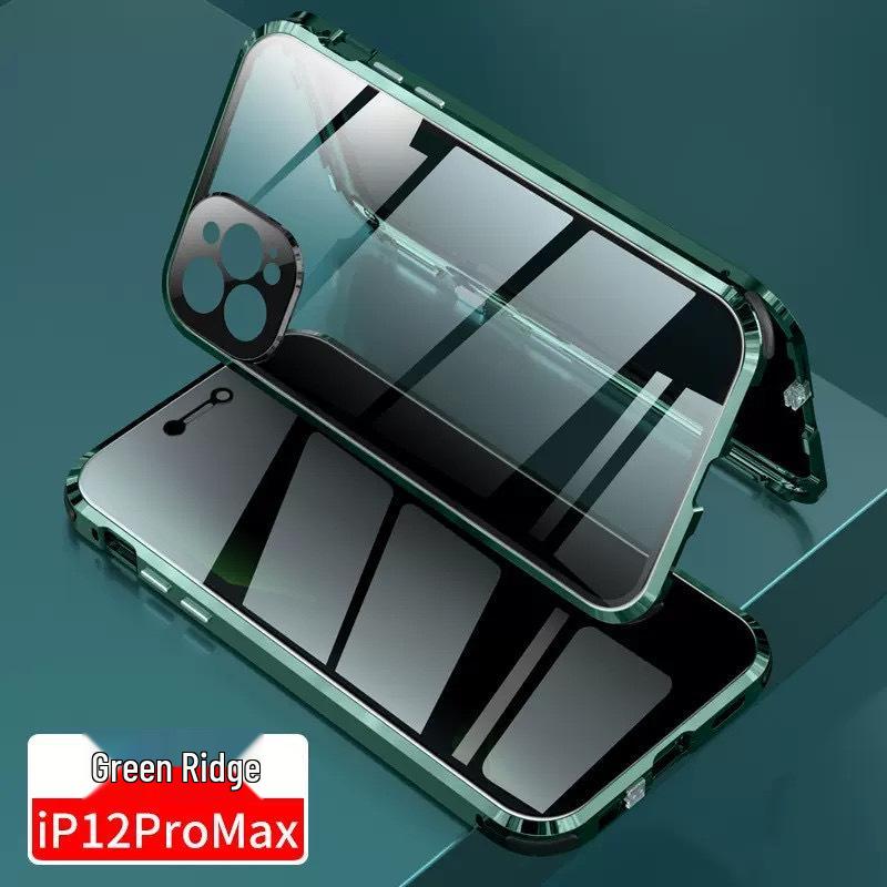 Легкий двусторонний стеклянный чехол для телефона для iPhone 16/17 Pro Max с поддержкой Mag-Safe и защитой от падений