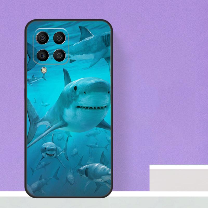 Акула океанская рыба для Samsung Galaxy M13 M33 M53 M12 M32 M52 M14 M34 M54 M20 M51 M21 M30s M31s M15 M55 чехол