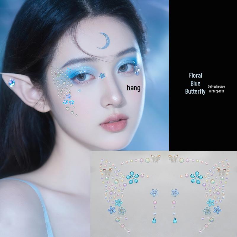 Shan Gen Crystal Diamond Eye Makeup Stickers с самоклеящимися стразами