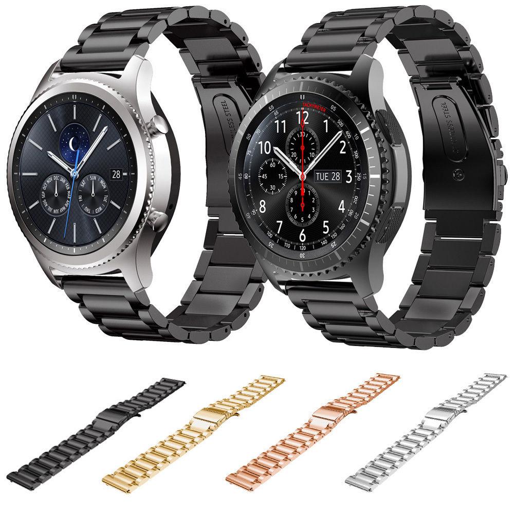 22 мм 20 мм 18 мм Металлический ремешок для Samsung Galaxy Watch 3 4 Active2 S2 Gear S3 Gt 2 Huawei GT2/Amazfit GTR Браслет из нержавеющей стали Подарок на День матери