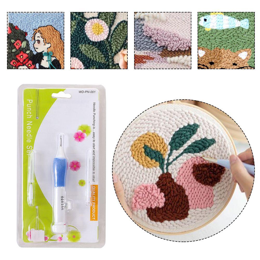 Hot Craft Tools Sewing Accessories Embroidery Pen Set Punch Needle DIY Threaders