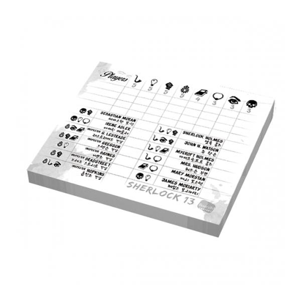 Sherlock 13 (clue Sheet) Korean Boardgame