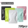 100 Pieces Double-Sided Frosted Mylar Bags - Same Color, Waterproof Heat Seal Aluminum Foil Plastic Zipper Bags for Storage and Packaging