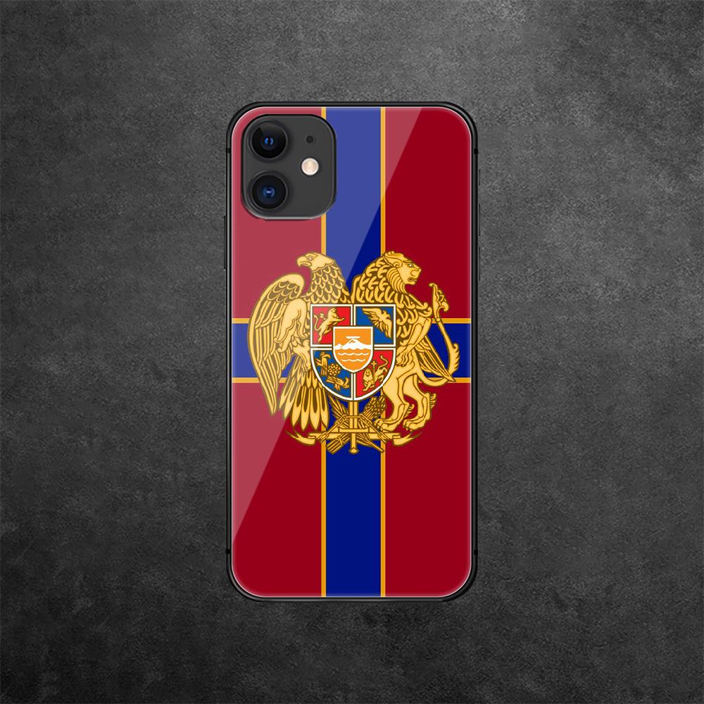 Чехол для телефона из закаленного стекла с гербом Армении для iPhone Samsung Galaxy OnePlus Oppo Xiaomi Redmi Note SA 7 8 9 10 11 12 13 14 20 21 22 53 Pro Ultra