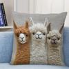 Ретро Мягкая Альпака Односторонняя Наволочка 17.7x17.7дюймов Декоративные Наволочки для Гостиной Спальни Стула