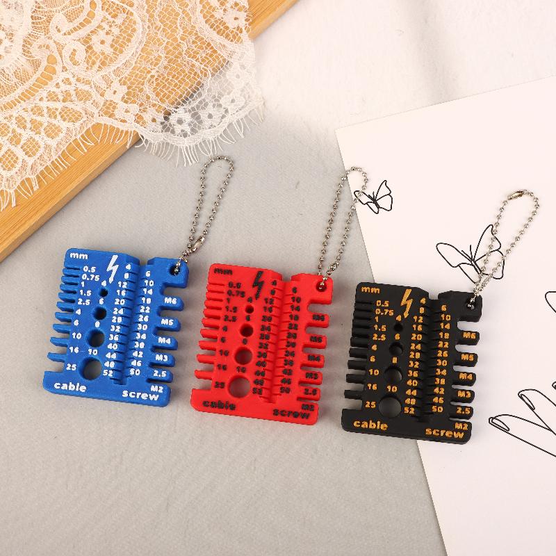 Portable Nut And Drill Bit Thread Checker 3D Printed Wire Screw Measuring Tool Screw Drill Bit Gauge For Nuts Bolts Threads