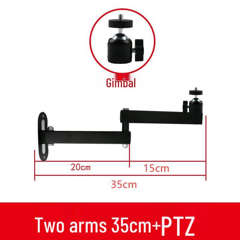 Foldable Wall Mount Projector Bracket with Universal Ball Head for Bedside Use