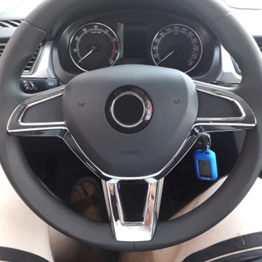 Для Skoda Kodiaq Octavia A7 Rapid Yeti Superb Накладка на кнопки рулевого колеса автомобиля Аксессуары Стайлинг автомобиля