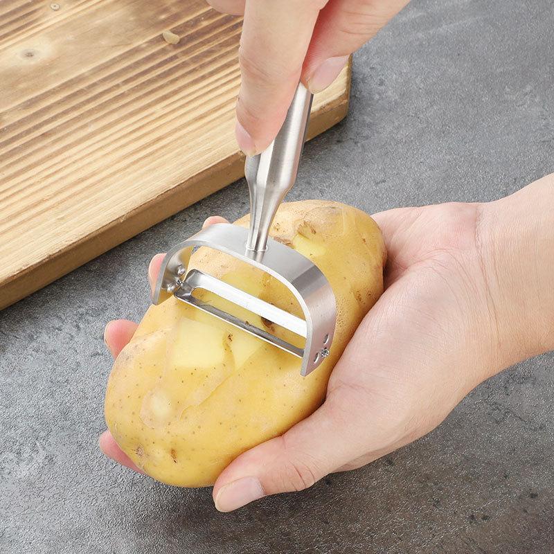 Овощечистка из нержавеющей стали Фрукты Картофель Огурец Подвижный резак Нож для чистки Слайсер Кухонный комбайн Кухонные инструменты Гаджет