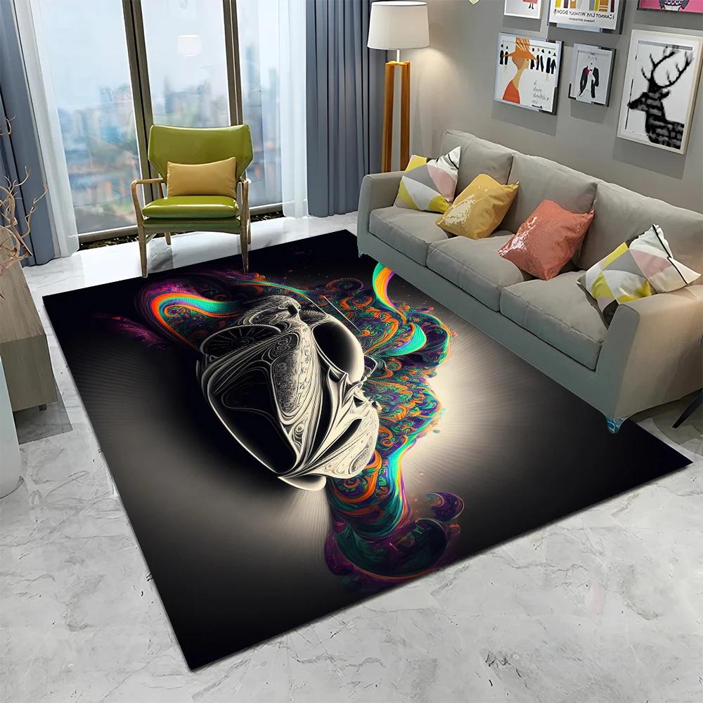 3D Future Sports Car HD Concept Car Cartoon Carpet Rug for Home Living Room Bedroom Sofa Doormat Decor,kids Non-slip Floor Mat
