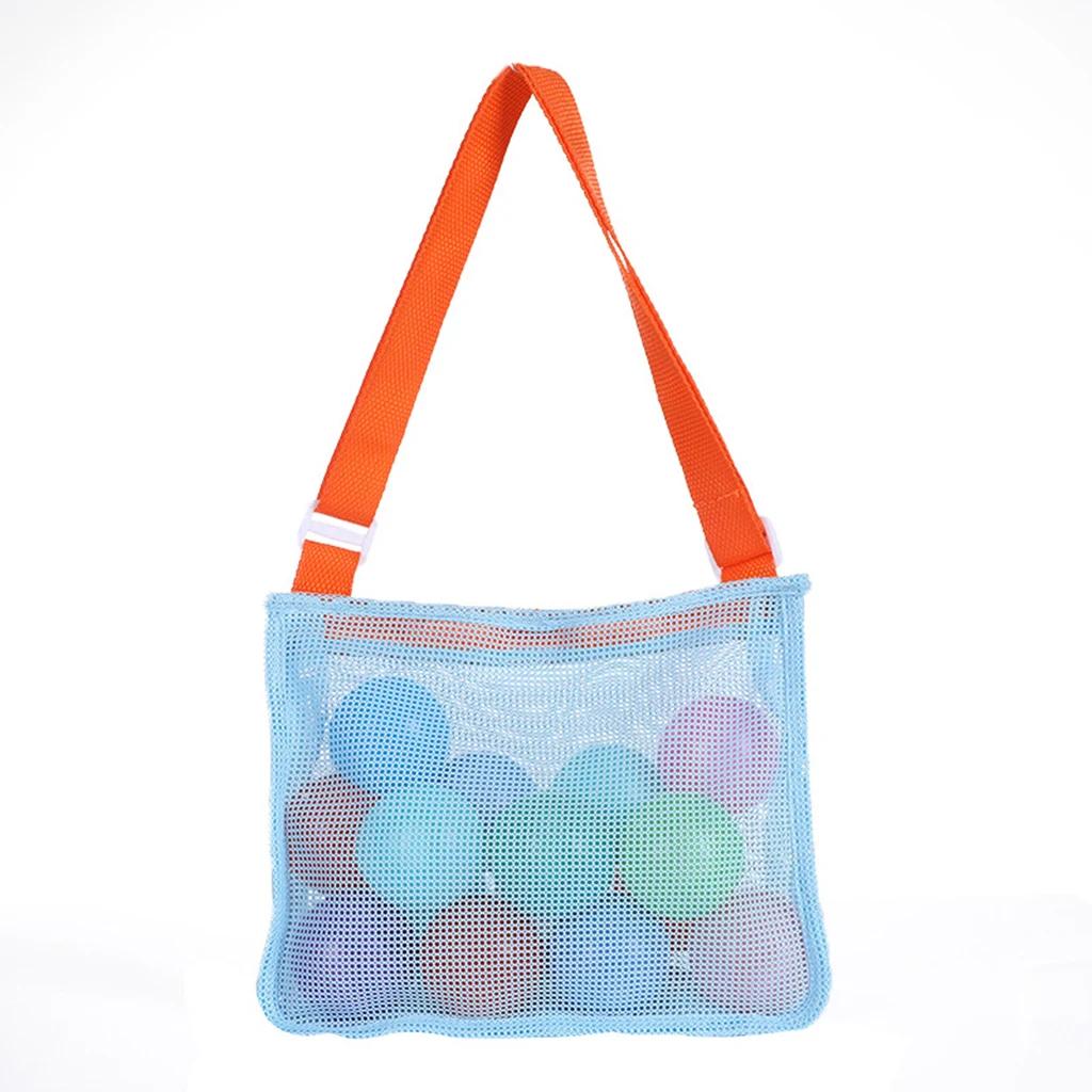 Outdoor Beach Mesh Bag Childen Sand Away Foldable Protable Baby Beach Toys Clothes Bags Kids Toys Storage Sundries Organizers