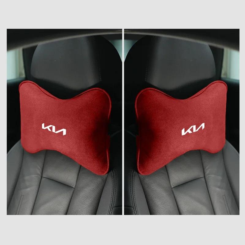 QDIM8 Soft Car Headrest Pillow Neck Rest Cushion Support Seat For Kia Ceed Sportage Picanto Cerato Seltos Soul Rio 3 4 5 2021 2020 GT