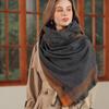 Plaid Print Shawl Autumn Winter Ladies Warm Thick Tassel Scarf