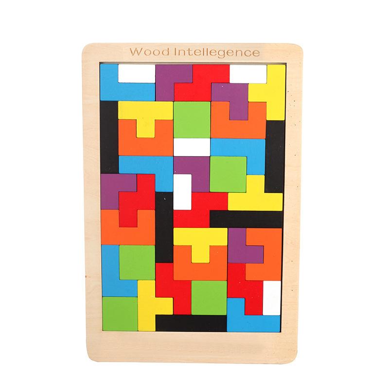 Children's Early Education Wooden Fun Color Puzzle