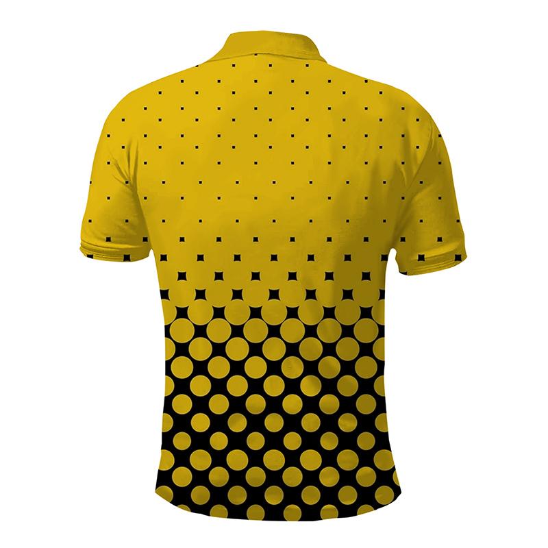 2024 Новая мужская летняя модная повседневная рубашка поло с коротким рукавом с 3D цифровым принтом, мужская рубашка поло для гольфа.