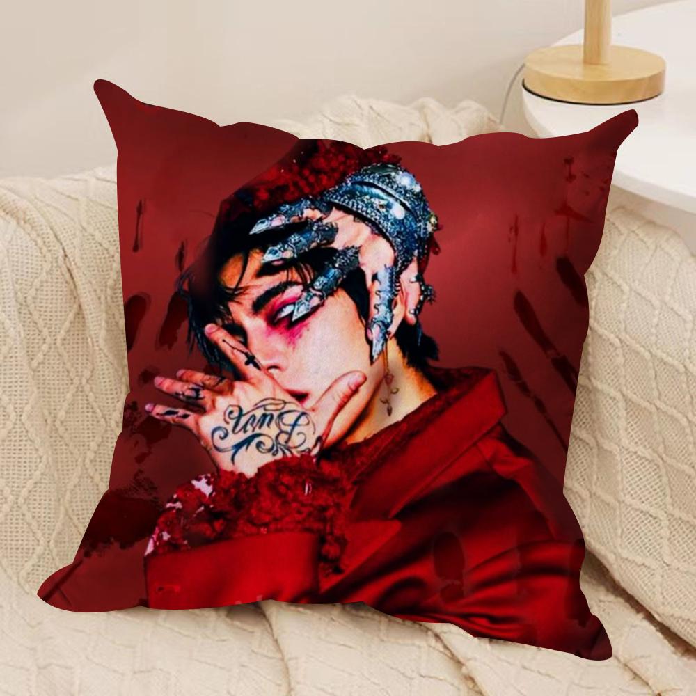 DDPR Ian Saint Cushion Cover Silky Short Plush DoubleSided Printed Pillow Case for Sofa All Seasons Home Decor Gift