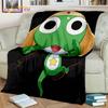 3D Cartoon Keroro Blanket Cute Frog Blanket Soft Lightweight Flannel Blanket for Living Room Bedroom Sofa Travel Camping Blanket