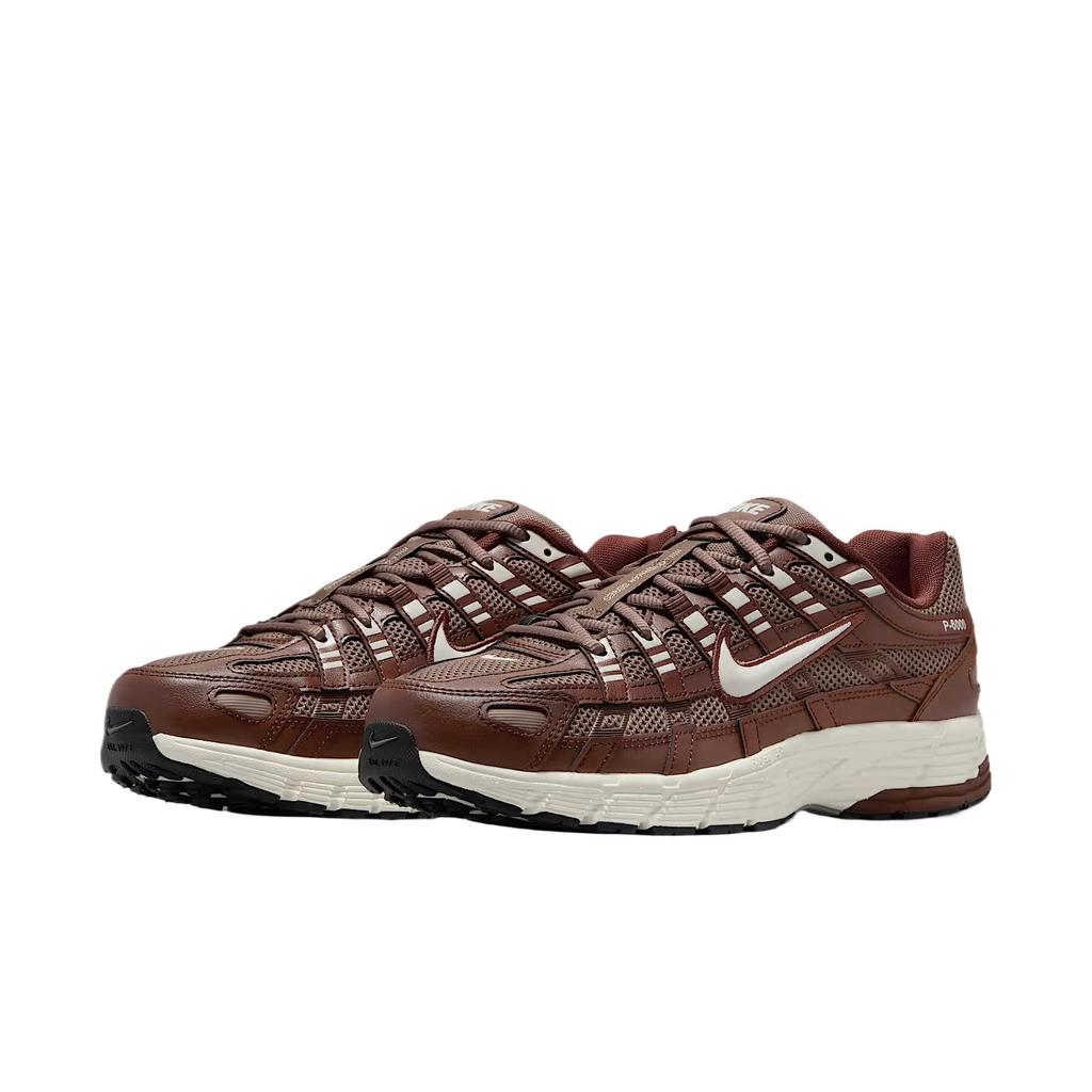 Nike P-6000 Comfortable Stylish Simple Fabric Synthetic Leather Support Low-Top Running Shoes Women Sneaker Brown BV1021-200
