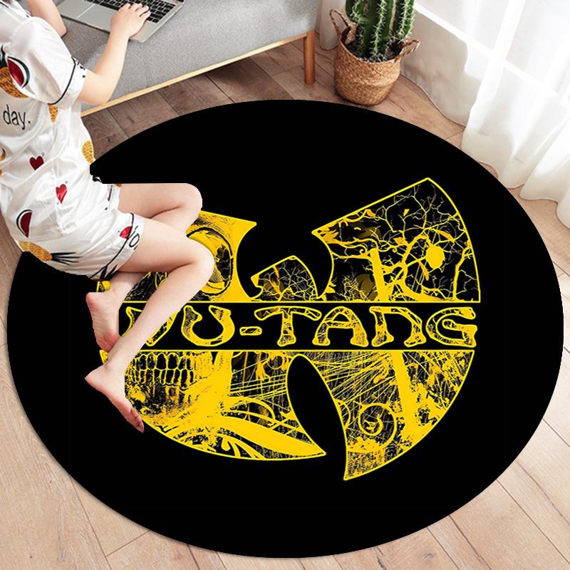 Круглый ковер Wu-Tang Clan, Ковер для гостиной, спальни, дивана, игровой комнаты, Нескользящий коврик для пола