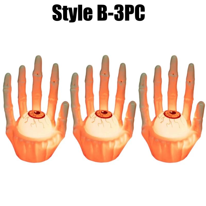 Жуткая атмосфера декор Хэллоуин тыквенный светильник рука призрака свет новый реквизит жуткая обстановка решение для украшения вечеринки