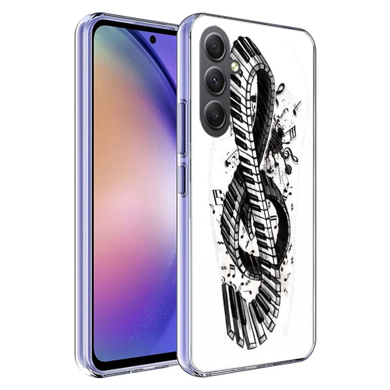 Музыкальный чехол для телефона с клавишами пианино Для Samsung A70 A50S A40 A30 A20E A16 A26 A36 A56 A17 Galaxy Note 20 10 9 8 A71 A51 A41 A31 A21S A