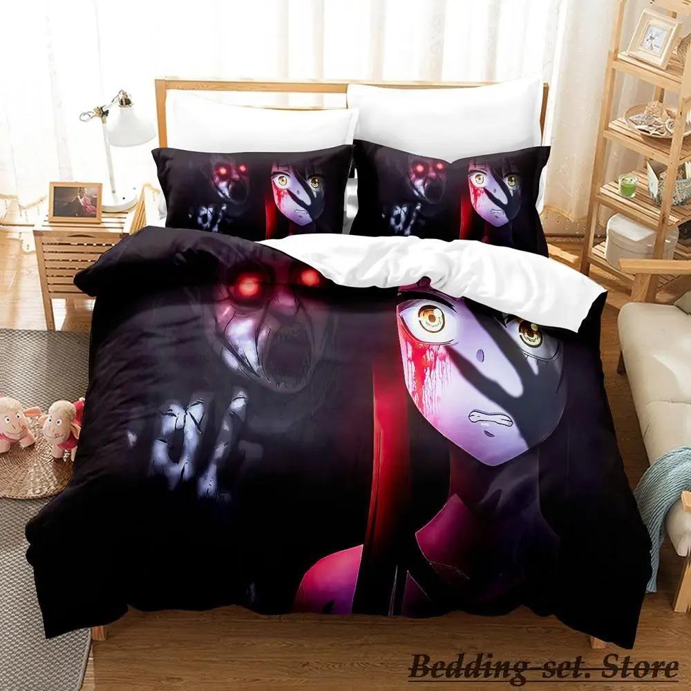 Mieruko chan Комплект постельного белья Single Twin Full Queen King Size Комплект постельного белья Adult Kid Bedroom Duvetcover Sets Anime Parure de lit Bed