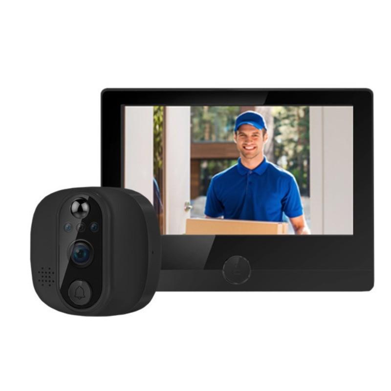4,3-дюймовый WiFi глазок визуальный домофон дверной звонок 1080P HD WlFl ночной видение дверной звонок умный PIR детектор движения дверные камеры