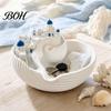 Dressing Table Tray Conch Storage Bowl, Desk Decorative Tray, Exquisite Greek Bowl Island Charm for Keys Jewelry Coins Coastal Decor
