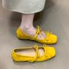 Inner Heightening Shallow Mouth Mary Jane Shoes Women's Retro Bow Gentle Single Shoes