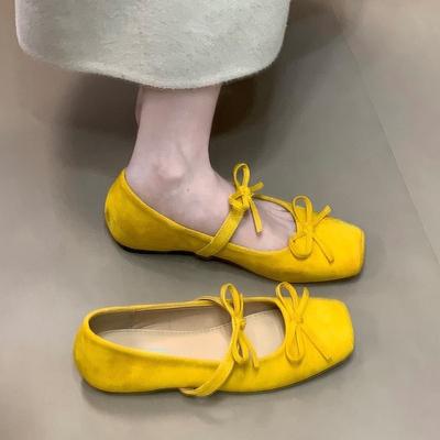 Женские туфли Мэри Джейн на скрытой платформе с мелким вырезом, ретро-бант, нежные одинарные туфли