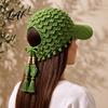 Fashionable Accessory for Holiday Gifts Boho Crochet Baseball Cap Knitted Hollow-Out Sun Hat Breathable Knit Stylish Casual Outdoor Protection