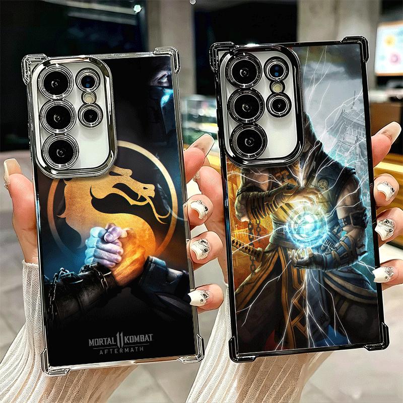 Mortal Kombat Game Plating Phone Case For Samsung Galaxy S24 S25 FE S26 Edge S23 Ultra S22 S21 Plus S20 Anti-Fall Airabag Cover