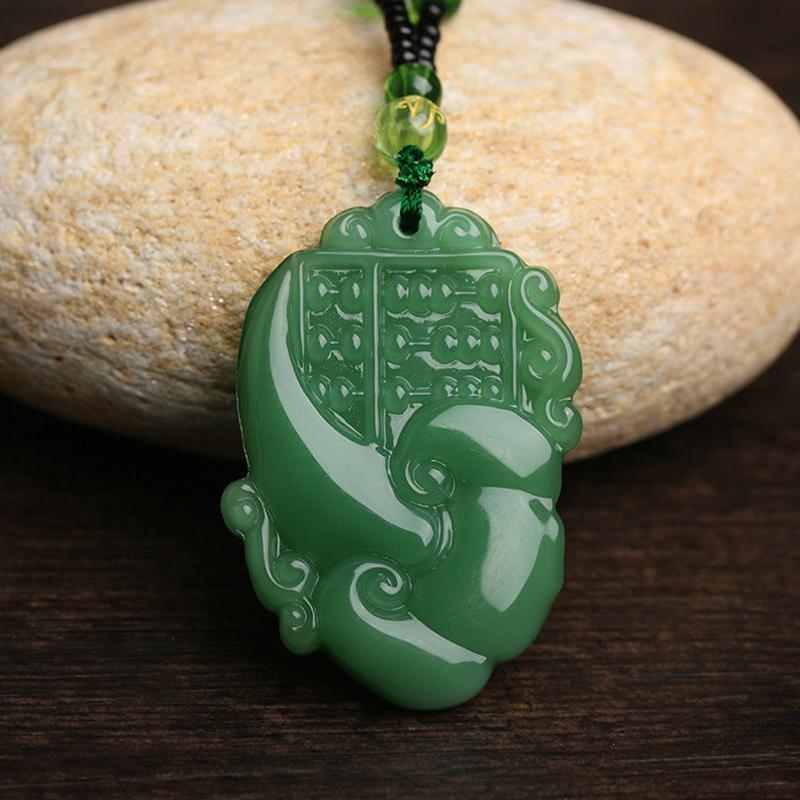 Classic Natural Chinese Agate Pendant Jade Necklace Charm For Women Men Jewelry Carved Blessing Lucky Amulet Gifts
