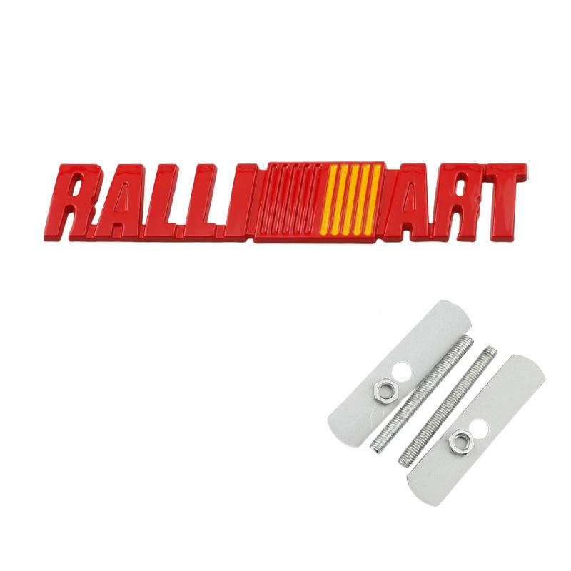 Car Rear Trunk Grill Ralliart Logo Sticker For Mitsubishi L200 Lancer Outlander Pajero Triton RVR ASX EVO Emblem Grille Badge