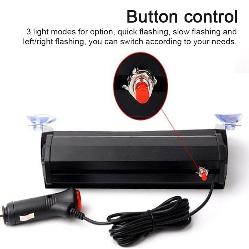 Car Truck Strobe Light 8 LED Suction Cup Lamp Front Windshield Traffic Advisor Safety Warning Light