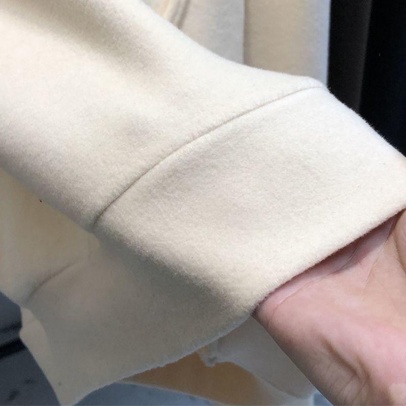 Padded Hoodie Female Warm Thick Large Size Loose Autumn Winter Solid Color Sweater Casual Tops