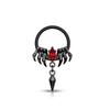 Темная Хэллоуинская летучая мышь Пирсинг-украшение для носа из нержавеющей стали