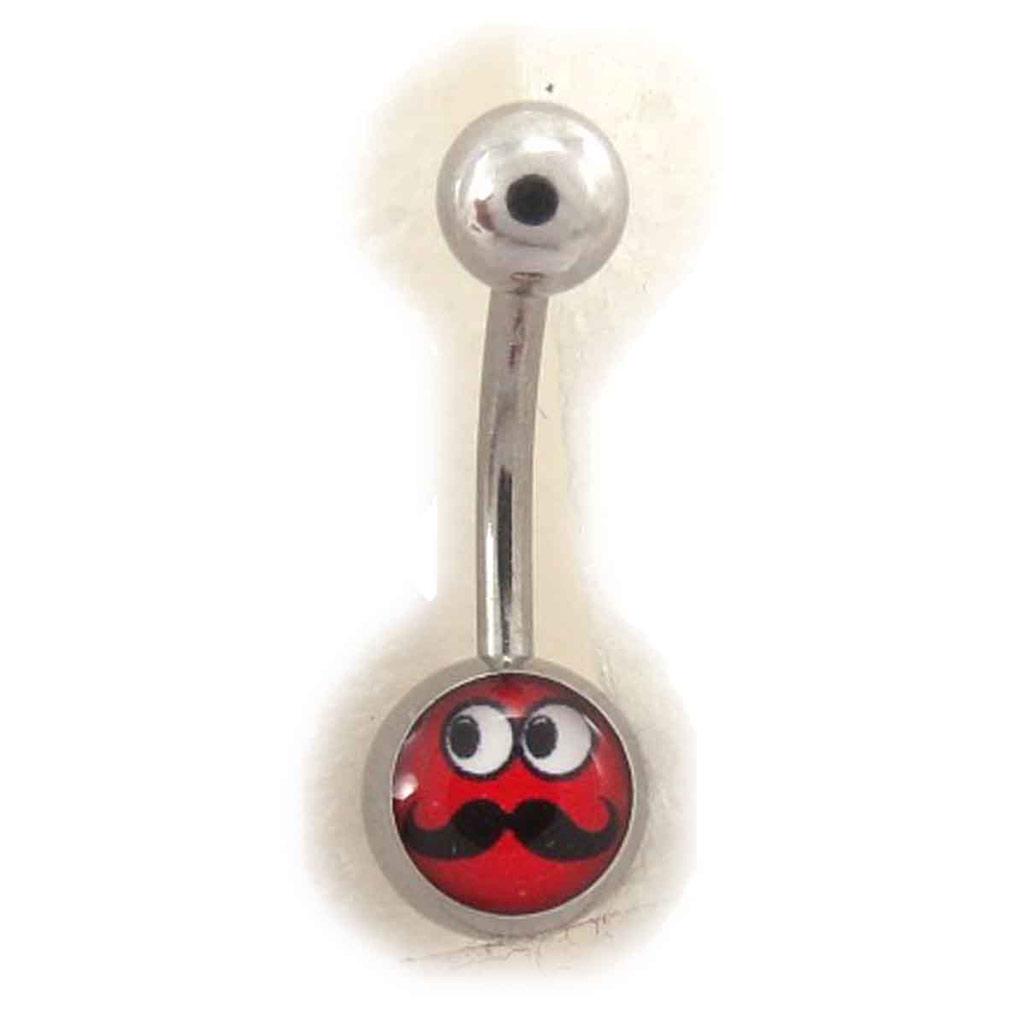 Les Trésors De Lily [J8941] - Красный пирсинг «Усы»