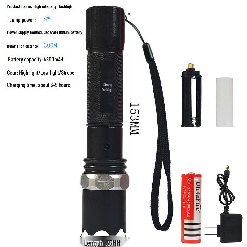 Explosion-Proof Super Bright LED Spotlight for Long-Range Use, Ideal for Household, Patrol, and Mining, with Certification