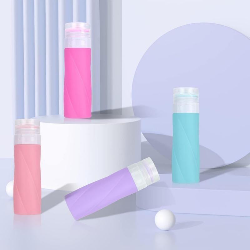 Силиконовые дорожные бутылки для туалетных принадлежностей. Дорожные бутылки. Герметичные дорожные бутылки для шампуня. Дорожные бутылки на 3 унции. Многоразовые жидкие дорожные аксессуары.