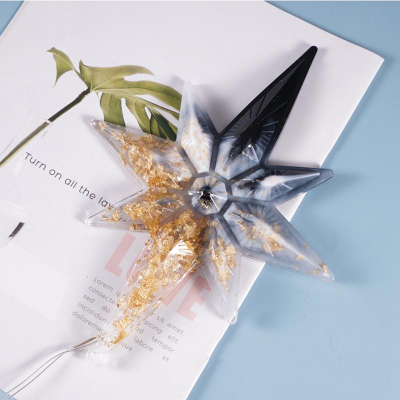 Octagonal Star Silicone Mold Christmas Decor Ornament Making Epoxy Resin Mold