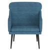351444 vidaXL Armchair Blue 63x76x80 Cm Velvet
