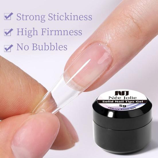 Yousheng 5g Nail Patch Gel No-Flowing Nail Tips Modeling Transparent Solid Paste Nail Art UV Gel Adhesive Glue Supplies